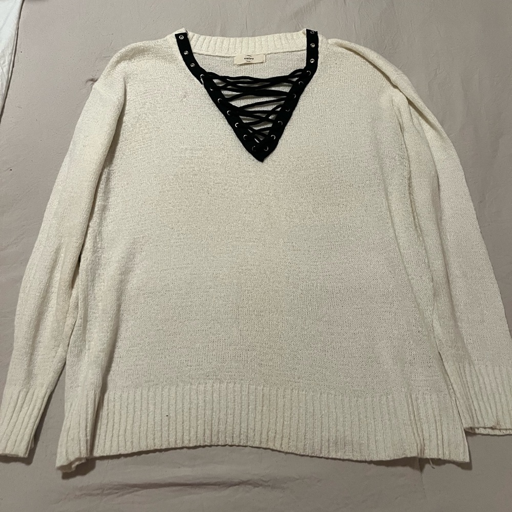 Lace Up Detail Sweater